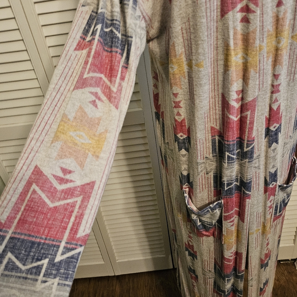 Geometric / Aztec Pattern Long Duster - image 3
